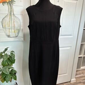 White House Black Market Black Sleeveless Sheath Dress